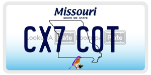 CX7C0T  license plate in MO