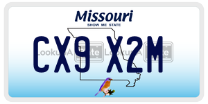 CX9X2M license plate in Missouri