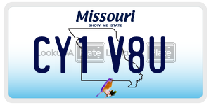 CY1V8U  license plate in MO