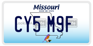 CY5M9F  license plate in MO