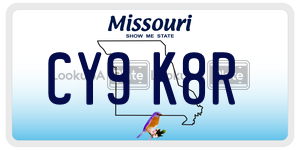 CY9K8R  license plate in MO