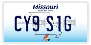 CY9S1G  license plate in MO