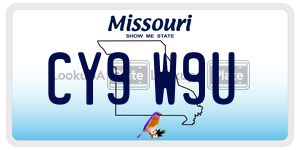 CY9W9U  license plate in MO
