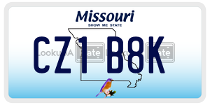 CZ1B8K  license plate in MO