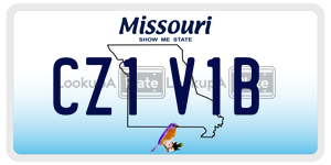CZ1V1B  license plate in MO