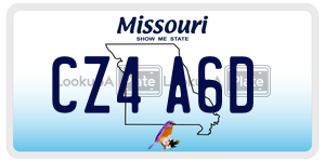 CZ4A6D  license plate in MO