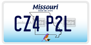 CZ4P2L  license plate in MO