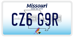 CZ6G9R  license plate in MO