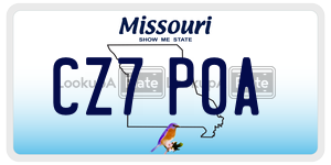 CZ7P0A  license plate in MO