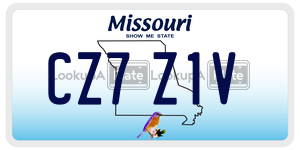 CZ7Z1V  license plate in MO