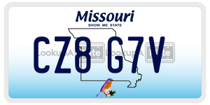 CZ8G7V  license plate in MO