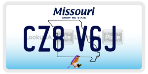 CZ8V6J  license plate in MO