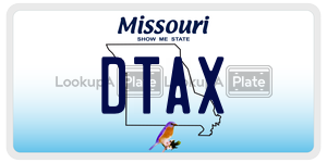 DTAX  license plate in MO