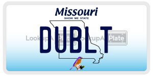 DUBLT  license plate in MO