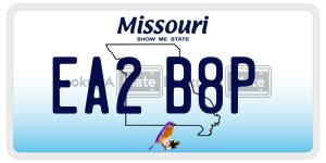EA2B8P  license plate in MO