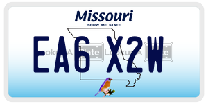EA6X2W  license plate in MO