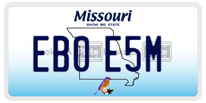 EB0E5M  license plate in MO