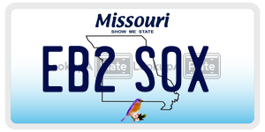 EB2S0X  license plate in MO