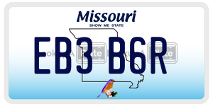 EB3B6R  license plate in MO