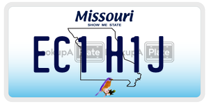 EC1H1J  license plate in MO