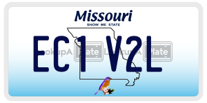 EC1V2L  license plate in MO
