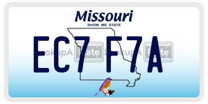 EC7F7A  license plate in MO