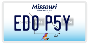 ED0P5Y  license plate in MO