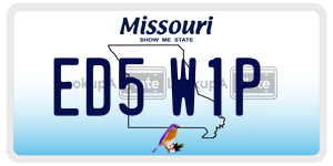 ED5W1P  license plate in MO