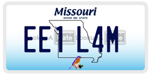 EE1L4M  license plate in MO