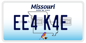 EE4K4E  license plate in MO