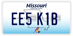 EE5K1B  license plate in MO