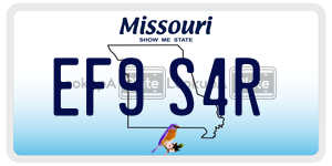 EF9S4R  license plate in MO
