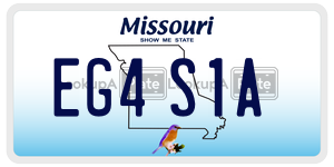 EG4S1A  license plate in MO