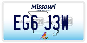 EG6J3W  license plate in MO