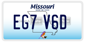 EG7V6D  license plate in MO