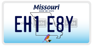 EH1E8Y  license plate in MO