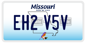 EH2V5V  license plate in MO