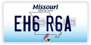 EH6R6A  license plate in MO