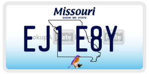 EJ1E8Y  license plate in MO