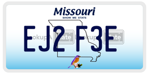EJ2F3E  license plate in MO