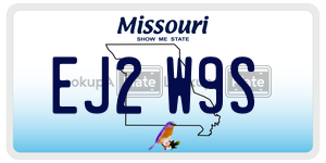 EJ2W9S  license plate in MO