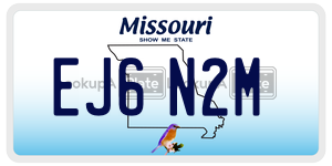 EJ6N2M  license plate in MO