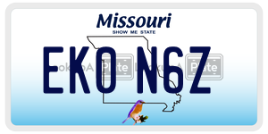 EK0N6Z  license plate in MO