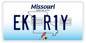 EK1R1Y  license plate in MO