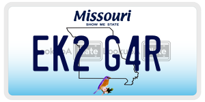 EK2G4R  license plate in MO