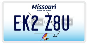 EK2Z8U  license plate in MO