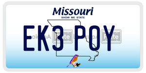 EK3P0Y  license plate in MO