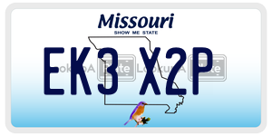 EK3X2P  license plate in MO