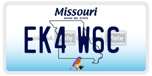 EK4W6C  license plate in MO