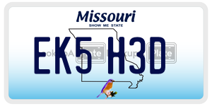 EK5H3D  license plate in MO